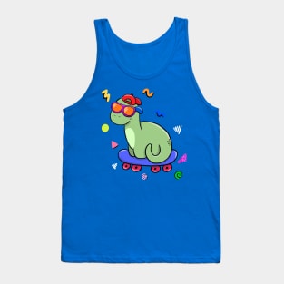 Skateboard Dinosaur Tank Top